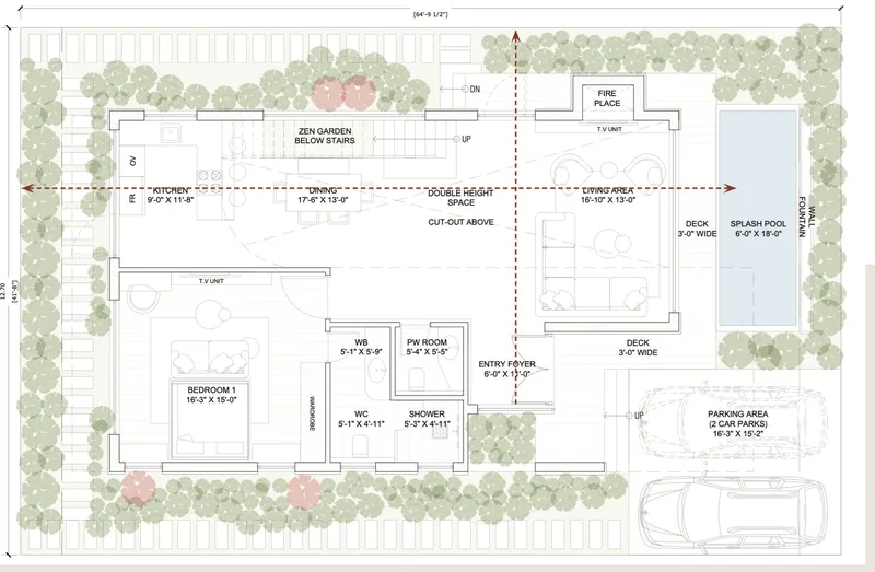 Ground floor plan. Aagar Hills, Rishikesh.