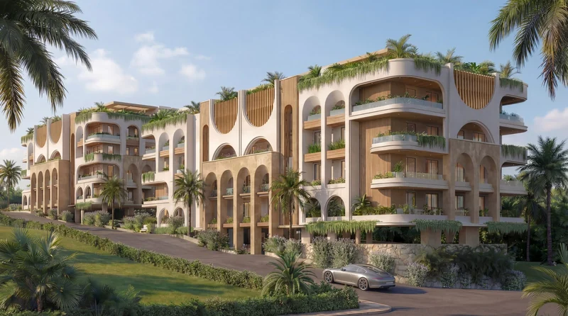 The development along the approach road. Aavana, Siolim, North Goa.
